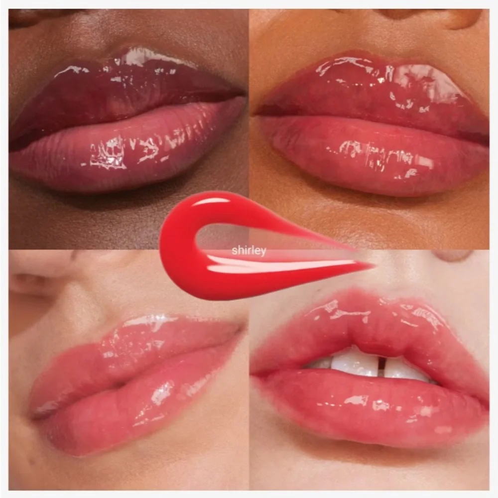 R.E.M. Essential Drip Glossy Balm Lip Gloss Shirley Red Tint Ariana Grande